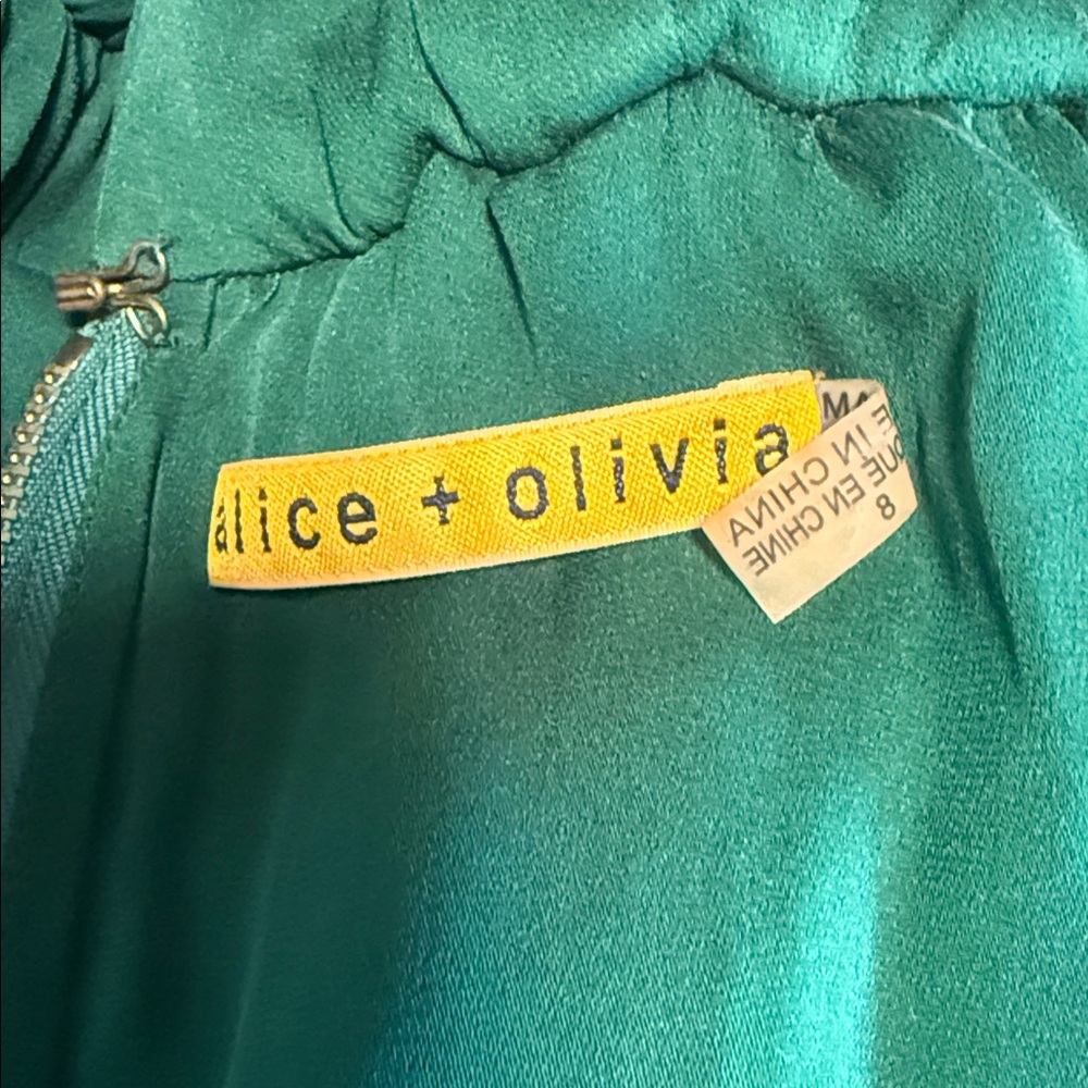 Alice + Olivia Deep Green Midi Dress - Picture 4 of 4
